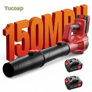 YUCOAP Cordless Leaf Blower with 2 X 3.0Ah Batteries & Charger, 150MPH 600CFM 6 Speed Modes 21V Electric Leaf Blower, Handheld Leaves Dust Snow Cleaner Tool for Patio Cleaning, Lawn Care, Yard