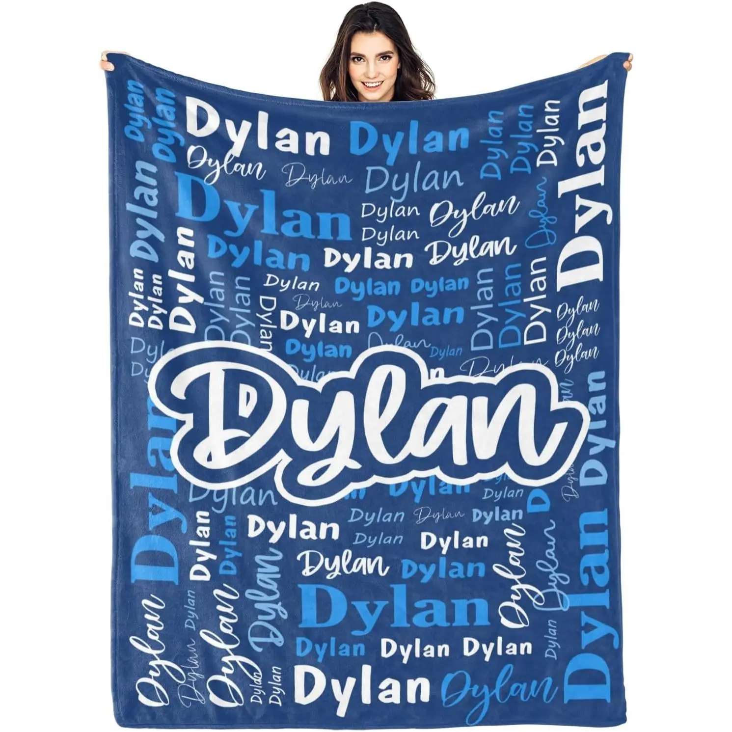 Customized Wrinkle Resistant Soft Flannel Throw Blanket - 30''x40'' Durable All-Season Blanket, Machine Washable Specialty Monogrammed Bedding for Adults