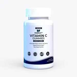 Premiux Vitamin C Gummies 250mg — Immune Defence, Collagen, Dietary, Health, Supplement, Edible, Healthcare