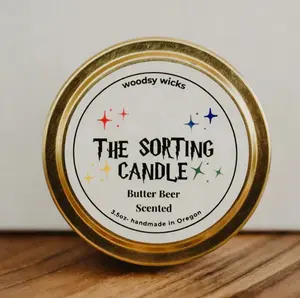 The Sorting Candle - Buttery Beer Scented candle 3.5oz spoof candle - Spoof candle