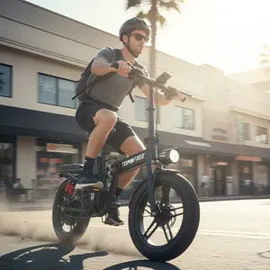 Tomofree 1000W Electric Bike for Adult, 16x3" Fat Tire, Max 33MPH/40 Miles Electric Bicycle, 48V 22.5Ah Removable Battery, Full Suspension, PAS Control, Commuter E-bike for Adults and Teens
