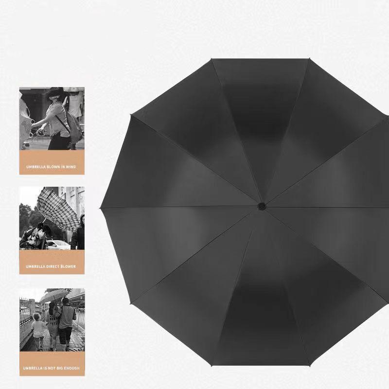 Enlarged reinforced windproof and waterproof 12 Ribs large umbrella, available for two people, with a diameter of about 124CM/48 inches under the umbrella, necessary in rainstorm weather, multi-purpose windproof umbrella