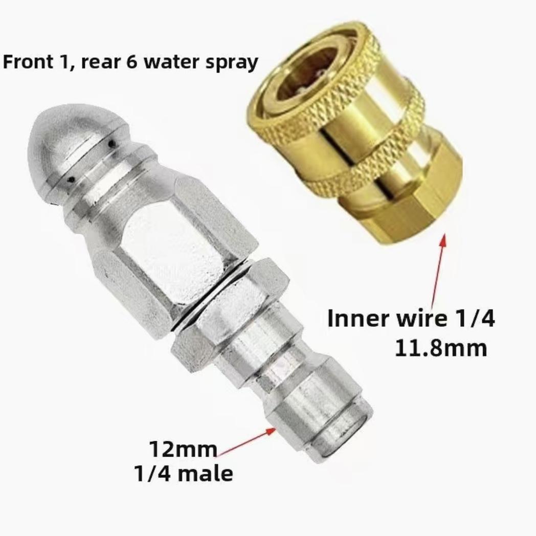 High Pressure Water Hose Quick ConnectFittings, Garden Hose Connectors, Front 1Rear 6 Stainless Steel Male Female Fast PlugSwitch, Durable & Easy Install