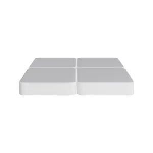 4" and 8" Sturdy Wood Box Spring for Mattress Support - Durable and Fully Assembled, Natural Wood Foundation.