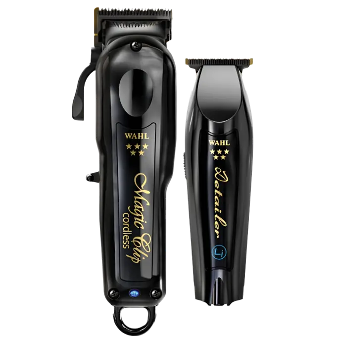 Wahl Cordless Barber Combo - Titanium Clipper, Blade Hair Trimmer, Beard Shaping Hair Trimmer, Professional Barber Enhancements for Home Haircut Grooming