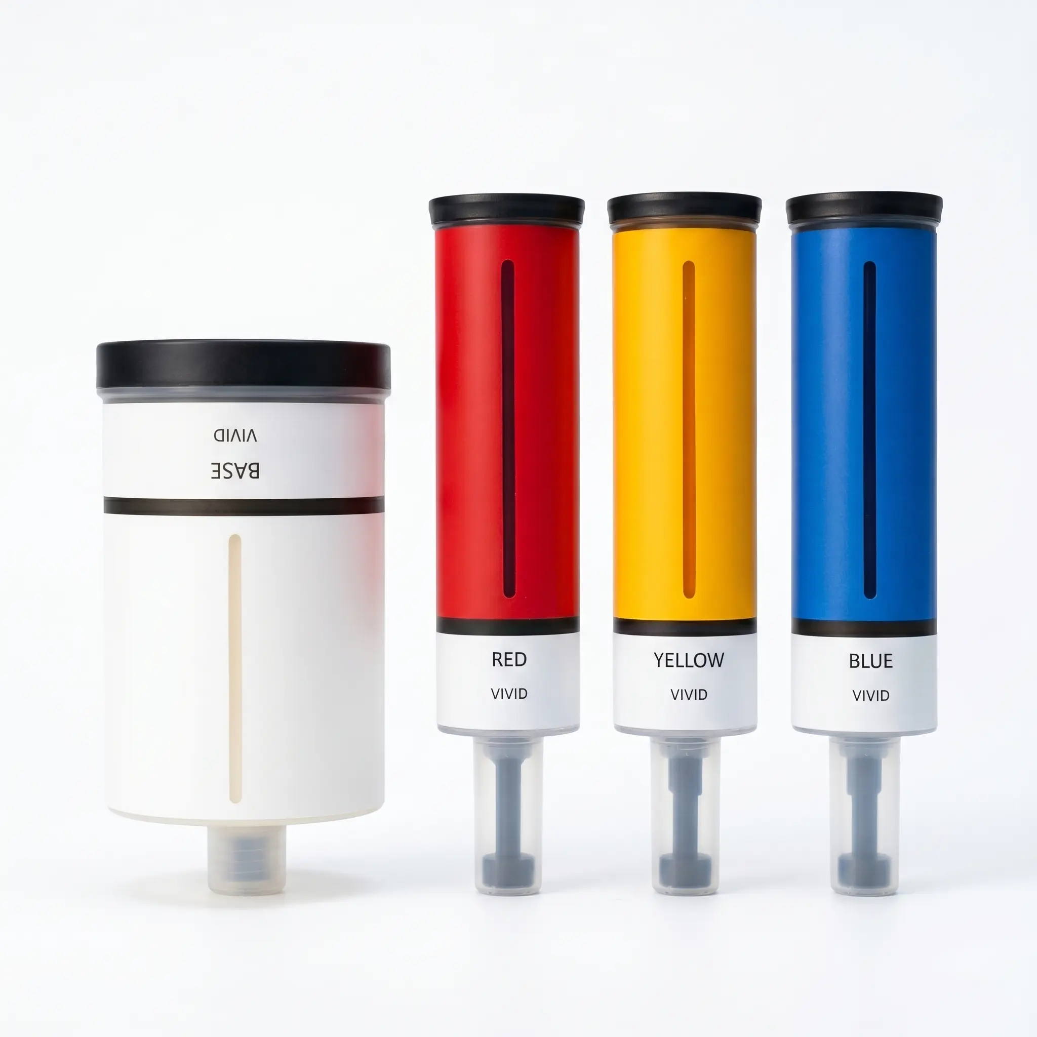 Zuvi ColorBox Semi-Permanent Hair Color Cartridges, Red, Yellow, Blue & Base Refills for ColorBox Hair Color Creator
