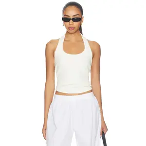 PISTOLA Nattie Modal Halter Tank Top in Soft White