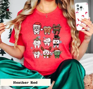 Pediatric Dentist T-shirt Gift Christmas Dentist Tshirt Dental Squad Christmas Teeth Christmas Dental Hygienist Coquette Dental Assistant