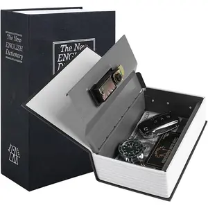 Large Diversion Book Safe - Home Security Steel Safebox, Hidden Key-Lock Organizer for Documents, Wills, Deeds, Home Security Safe, Hidden Safebox, Security Safe Box