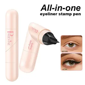 Dual-Ended Rotating Eyeliner Stamp & Pen, Quick-Dry Long-Lasting Waterproof Liquid Liner for Effortless Winged Eye Looks - Makeup Cosmetic Eyeliner