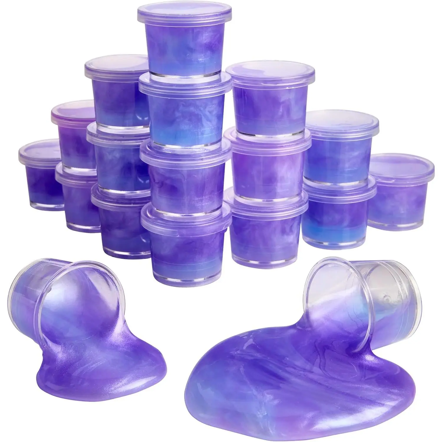 Purple Frozen Princess Slime Mini Slime Frozen Party Favors,Pink, Purple, and White Colors for Sensory Fun, Stress Relief, Travel Sized, Classroom Prize, Activity DIY, Ages 3+ 24 Pack slime