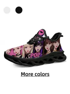 Casual Sneakers, Colorblock, All over Print, Breathable Eva Sole, Anti-Slip, Perfect for Daily Wear