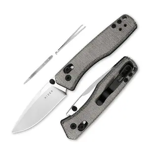 Kizer Aegis AEB-L Micarta Handle, Multi Tool with Portable Toothpicks &Tweezers V3774A1