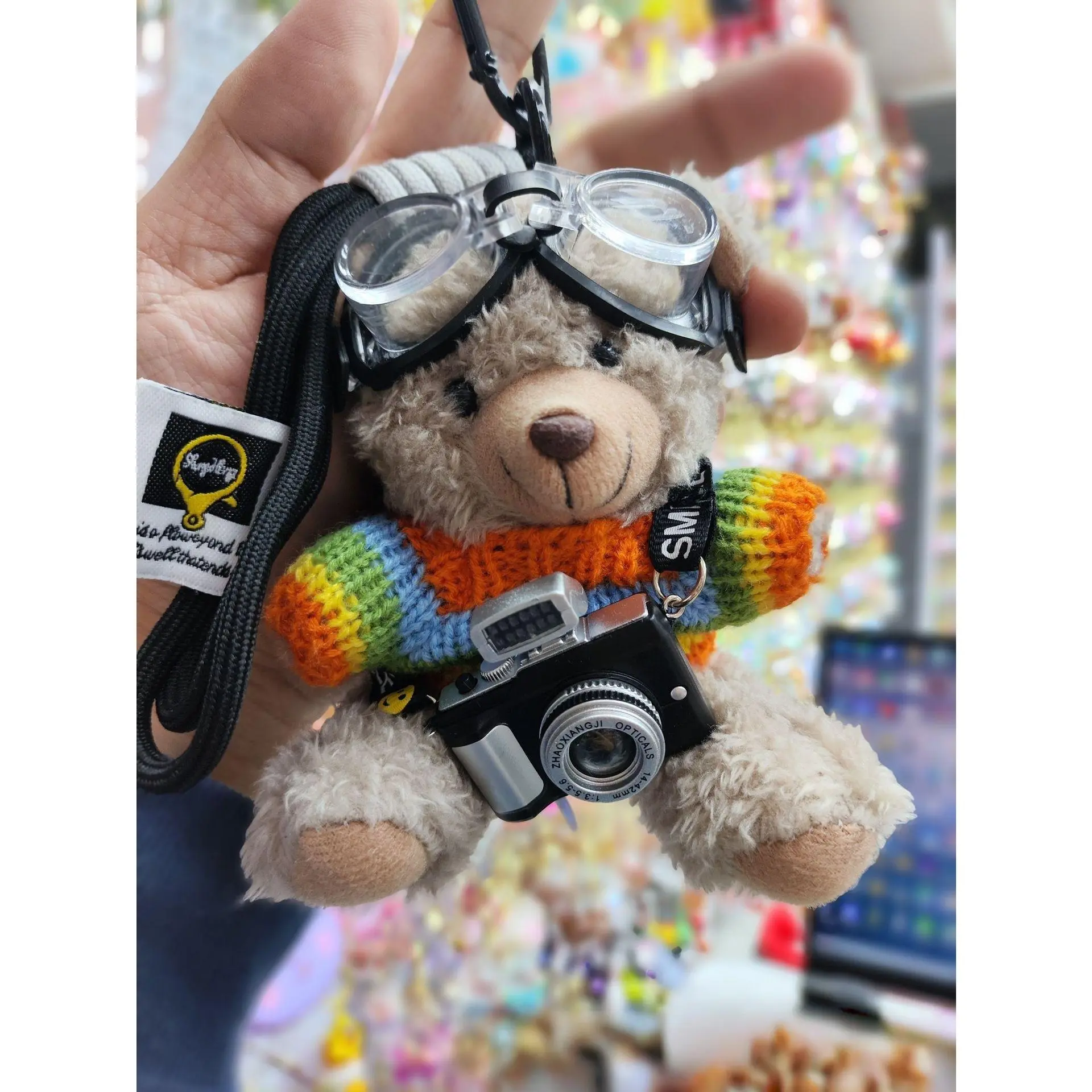 Rainbow sweater + swimming mirror + brow