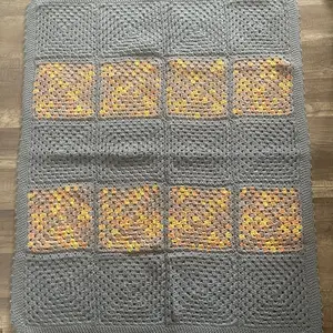 Handmade Crochet granny square baby blanket