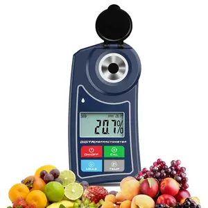 Digital Brix Refractometer  Brix Meter Lab Refractometer +-0.5 Brix/1? Accuracy, 0-55% Range with ATC for Fruits Juices, , , Coffee &Mor Liquid Sugar Content Test