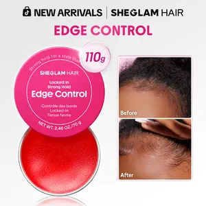 SHEGLAM HAIR Locked in Strong Hold Edge Control, Strong Hold Non-Greasy Styling Gel, No Flaking No Whitening, Water Resistant, Cranberry Scent, With Jojoba & Camellia Seed Oil, Tames Frizz & Flyaways-Effortlessbeauty-Hairhack-Coachella-mothersdaygift
