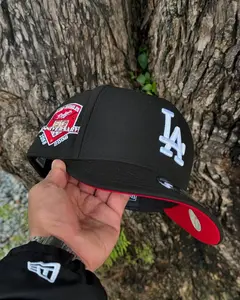 New Era LA Dodgers Black 9ROTY Cap Red Undervisor, Classic Streetwear Cap, Red Brim Detail, Gorra De Béisbol