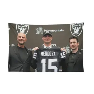 Fernando Mendoza Raiders Jersey Draft Flag, Wedding Backdrop Banner, Home Decor Wall Tapestry