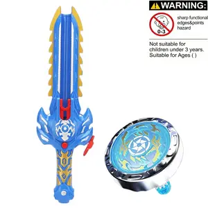 Kids Handheld Gyro Sword Launcher, Quick Spin Dual Player Interactive Durable Toy, Parent-Child Fun Birthday Christmas Gift for Boys & Girls