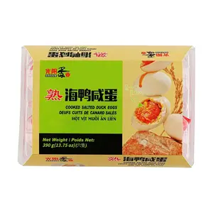 GOOSUN XL Whole Salted Duck Eggs in Chili Oil - 6 Large Eggs (390g) - Ready to Eat, Savory & Spicy Snack