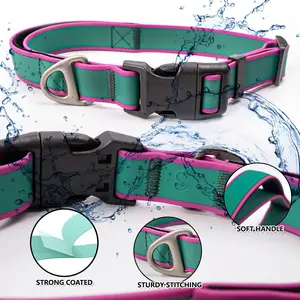 Tactical collar for medium and large dogs Odor-proof & mildew-resistant Beach-ready quick rinse Non-slip padded interior Rust-proof zinc alloy D-ring Tactical PVC collar for bite work Mountain hiking