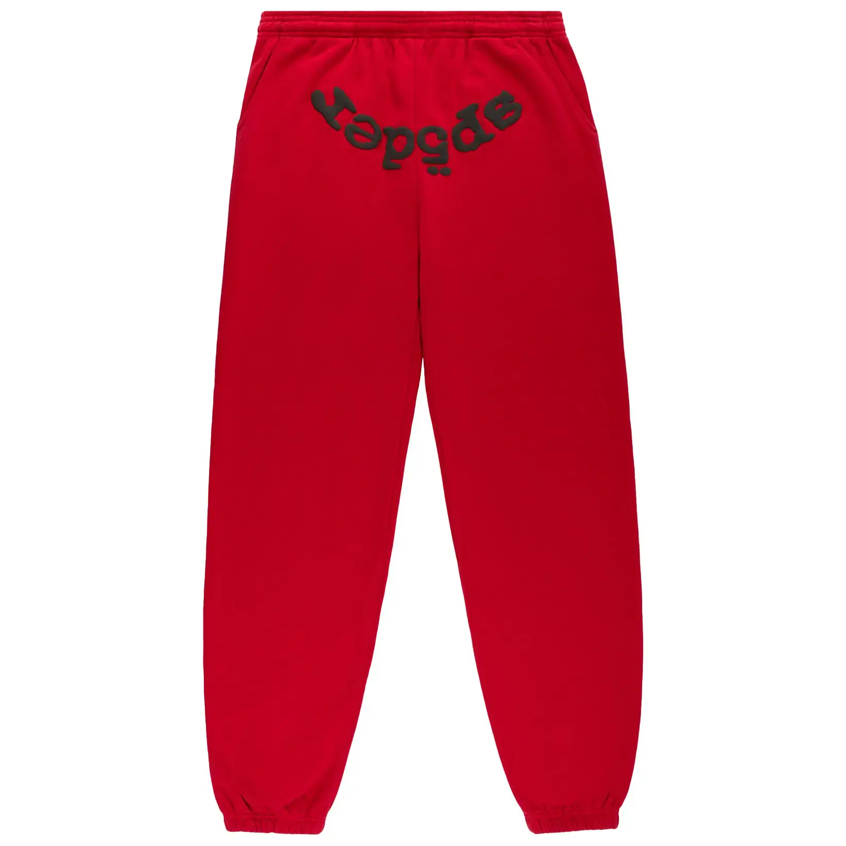 Sp5der OG Web V2 Multi-Size Red Sweatpants, Sports Bottoms for Outdoor Activities