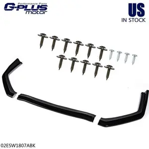 Fit For 15-2020 Subaru WRX STI Sedan CS-Style Front Bumper Lip Spoiler Kit Black