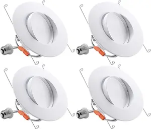 TORCHSTAR 6 Inch Dimmable Retrofit LED Gimbal Recessed Lighting -2700K/5000K/5CCT