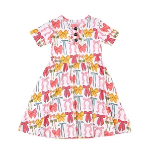 Eliza TUTU DRESS for Little Cuties Super Soft Bamboo Viscose Stretchy & Breathable Ruffle Button Placket