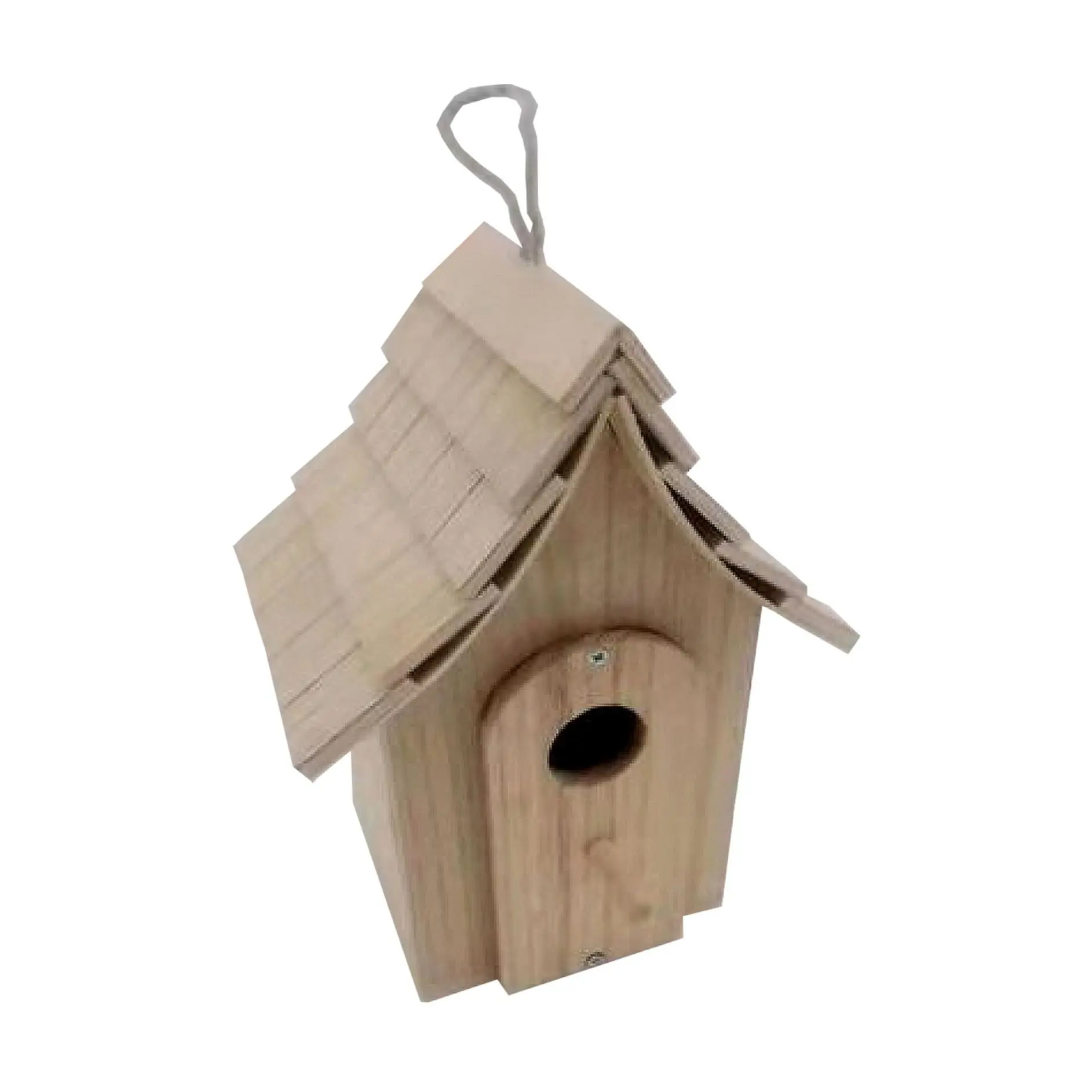 Santa's Workshop, Inc. 9"H Cottage Birdhouse - Natural Wood
