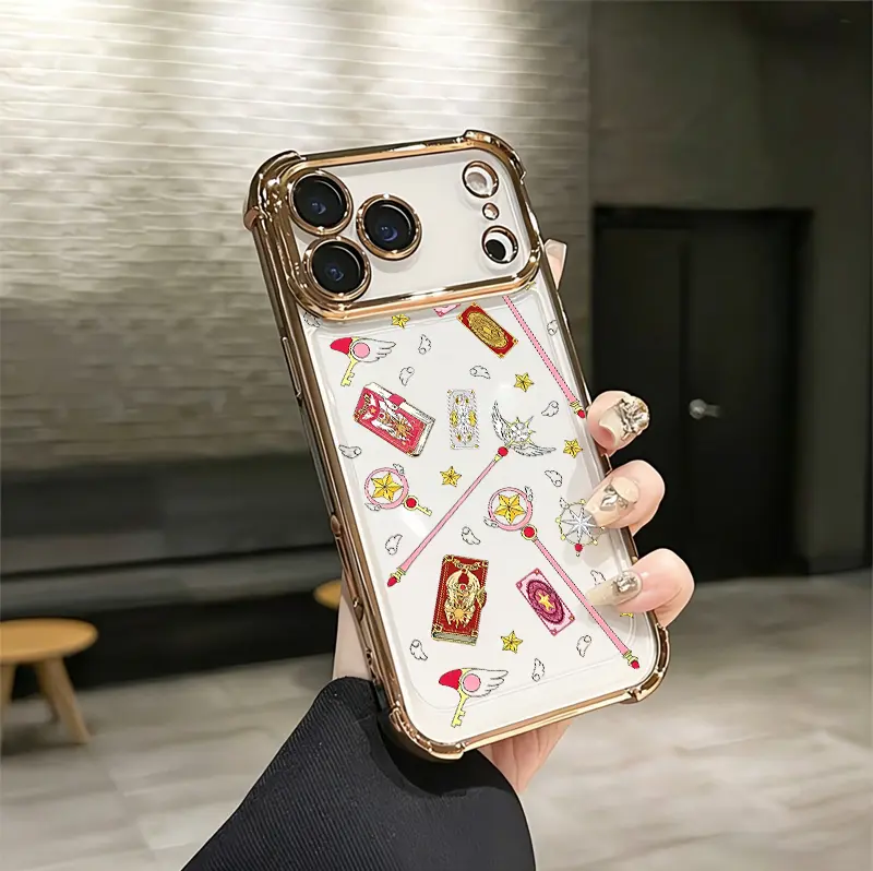 Patterned Trend Pink Magic Wand Spell Book Aesthetic Smartphone Case, Soft Durable TPU Cover with Shockproof Protection, Compatible with iPhone 17-14/13/12 Plus Pro Max, Samsung 25-22 Ultra, Ideal Birthday Gift Cellphone Accessory, Custom