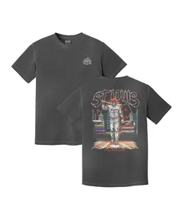 St. Louis Baseball 3 Skull Graphic Tee  Game Day Street Fit Baseball Shirt, Double-Sided Print Tee, Unisex Cotton Tee
