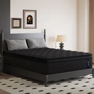 10"12" 14" Luxury Gel Memory Foam Hybrid 7 Zone Pocket Spring Twin Full Queen King Mattress In A Box Medium Firm For Motion Isolation, Edge Support