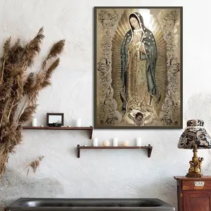 1pc Frameless Our Lady of Guadalupe Modern Home Decor Canvas Art Living Room Feature Wall Hanging Poster Frameless Inkjet Print Canvas Core