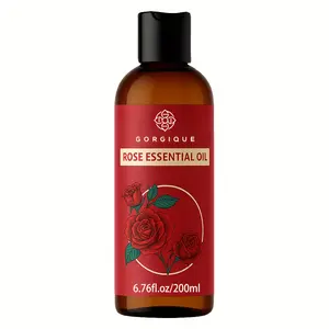 6.76fl.oz/200ml rose essential oil, rose body oil helps moisturize and protect the skin, keeping it hydrated and making it feel softer. Suitable for face, body, skincare, nails, and hair - holiday gift guide, unisex, suitable for all skin types.