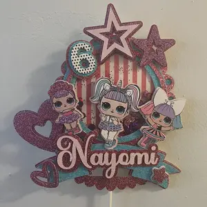 L O L Birthday Cake Topper shaker 3D