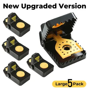 Mouse Trap Bucket 5-Pack ABS Material Durable Multi-Catch Auto-Reset Humane Lethal Rat Trap Indoor Home Use