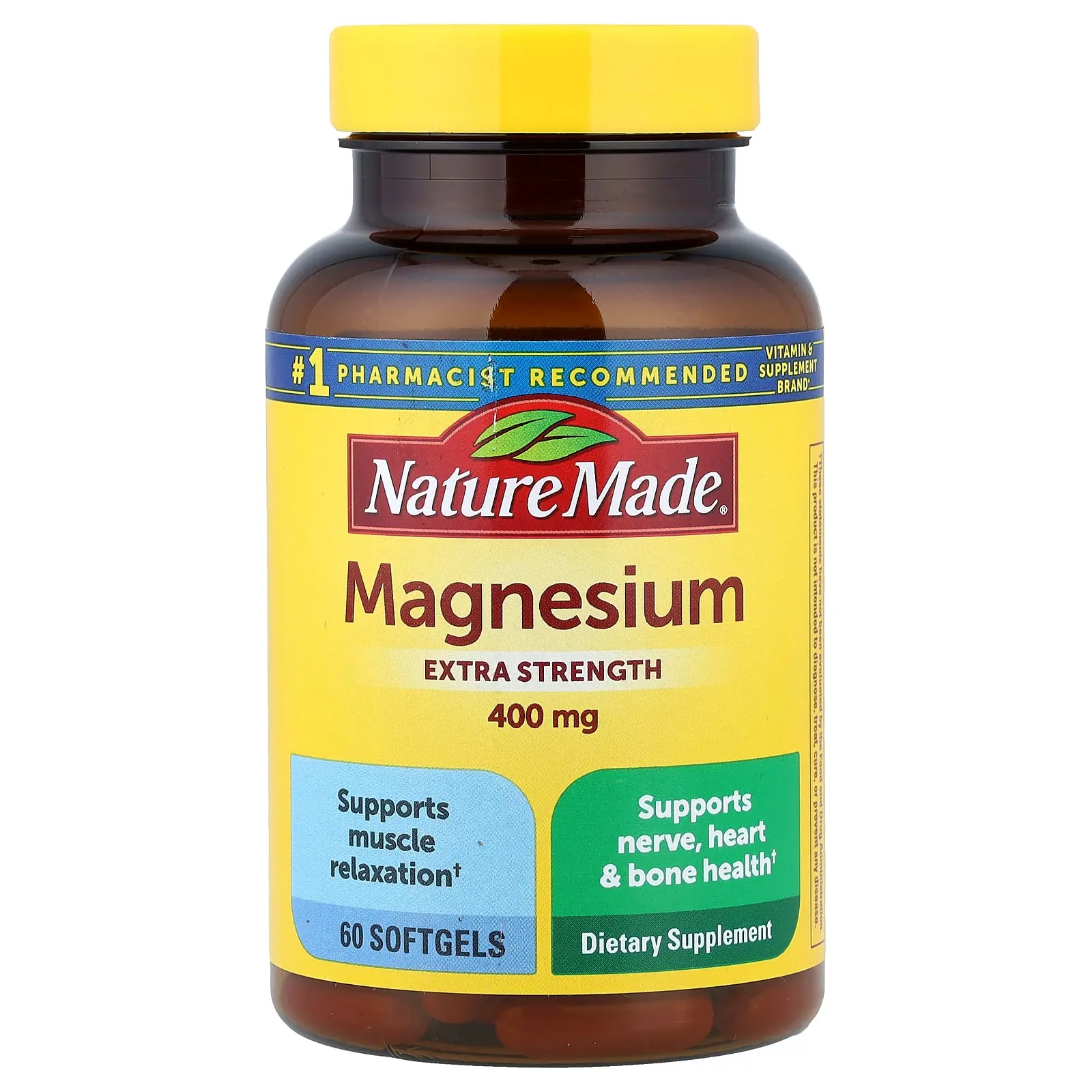 Nature Made Magnesium, 400 mg, 60 Softgels Nature Made Magnesium, 400 mg, 60 Softgels