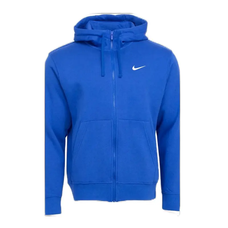 NIKE Club Fleece Full Zip Solid Hoodie, Unisex Athletic Sweatshirt in Royal Blue, Comfortable Sportswear Top, Activewear, Sweatshirts, Tops, Hoodies To Buy, Pullover Hoodie