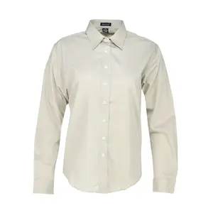 River's End Womens Ezcare Striped Collared Long Sleeve Button Up Shirt Casual Tops Casual - Off White