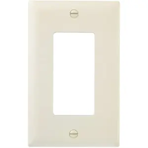 212 MAIN Tall Light Switch Wall Plate - 1 Single Gang Pre-Screwed Nylon Plate, Pass & Seymour TP26LACC100, Light Almond