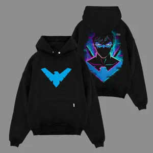 Nightwing Dick Grayson Super Hero Movie DCU Hoodie Retro Movie TV shirt Comic Superheroes Hoodie Oversized Black Movie Sweater Streetwear Graphic Hoodie Movie Shirt S-5XL Y2K Bootleg Style Tee Pop Culture Tee