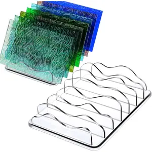 2 Pack Stained Glass Storage Rack Organizer Holder Sheets Storage Shelves for Stained Glass Making Supplies
