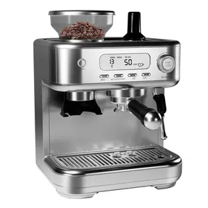 GARVEE Espresso Machine 15 Bar,  with PID & LCD Display, Semi Automatic Espresso Maker for Latte Art, Cappuccino, Professional Coffee Maker for Latte Cappuccino - 8.8 Oz Bean Hopper