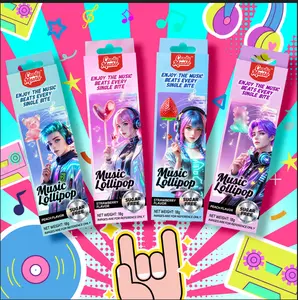 Candy Master MeCandy 4D Music Lollipop -  4D Bear/Strawberry/Dinosaur/Heart Shapes | Valentine's Day Gift| Bone Conduction Tech, Sugarfree Fruity Flavor, Halal Certified