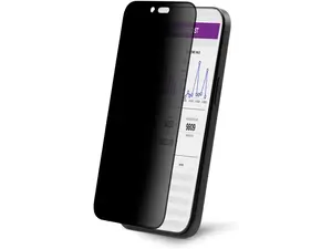 Startech I16T3-PRIVACY-SCREEN 4-Way 360 Privacy Tempered Glass Screen Protector for iPhone 16 Pro, Black - Smartphone Cellphone Accessories for Device Protection