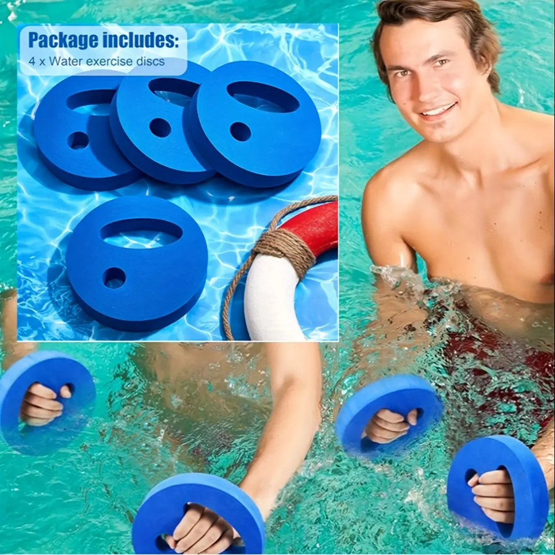 4Pack EVA Foam Swim Kickboard, Lightweight Swimming Training Float Board for Adults Kids Beginners, Non-Absorbent Closed-Cell Kick Board for Lap Swimming Pool Aqua Aerobics Leg Exercises, Portable Water Sports Buoyancy Aid Accessories