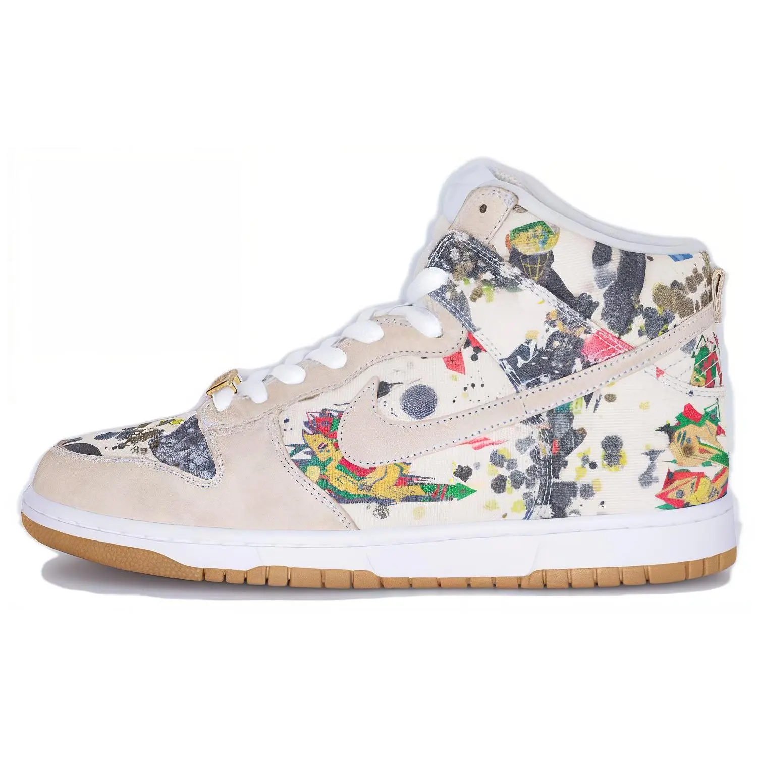 Nike SB Dunk High Supreme Rammellzee Skate Shoes Men's Grey FD8779-100