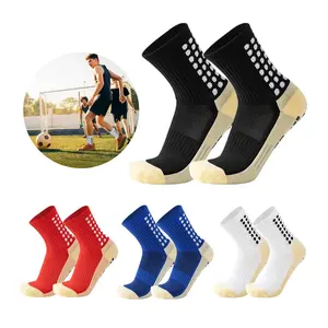 2026 World Cup Grip Soccer Socks for Teens, Non Slip Youth Soccer Socks with Full Sole Silicone Grip, One Size Fits 18-25cm Foot, Breathable Athletic Socks for Boys Girls